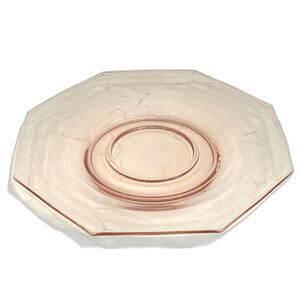 Vintage Cambridge Depression Glass Elegant Pale Pink Octagon Plate 10.5"